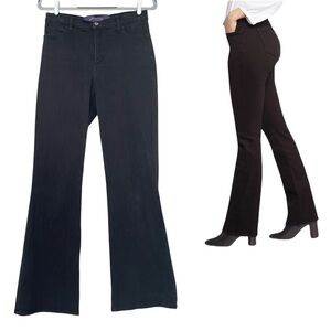 NYDJ Bootcut Jeans High Waisted Black Stretch 6 Made in USA